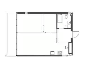 1-к квартира, вторичка, 59м2, 3/4 этаж