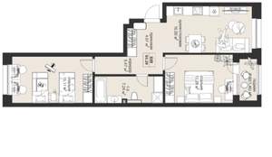 2-к квартира, вторичка, 64м2, 4/5 этаж