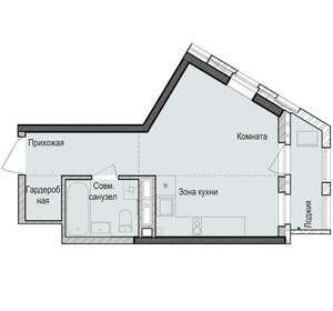 Студия квартира, вторичка, 29м2, 22/23 этаж