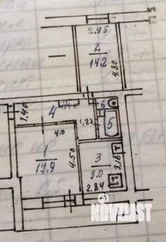 2-к квартира, вторичка, 59м2, 1/9 этаж