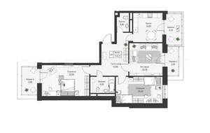 3-к квартира, строящийся дом, 105м2, 1/4 этаж