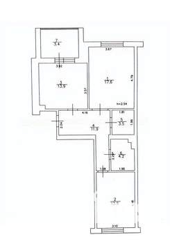 2-к квартира, вторичка, 65м2, 2/9 этаж