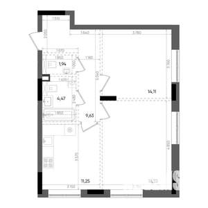 2-к квартира, вторичка, 60м2, 8/8 этаж