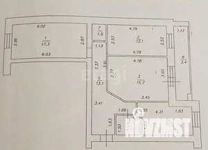 3-к квартира, вторичка, 72м2, 6/9 этаж