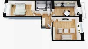 2-к квартира, вторичка, 57м2, 2/9 этаж