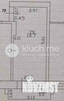 Студия квартира, вторичка, 15м2, 3/5 этаж