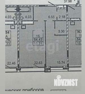 1-к квартира, вторичка, 54м2, 5/5 этаж