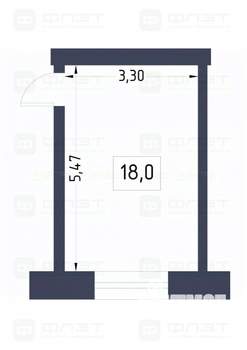 1-к квартира, вторичка, 23м2, 4/5 этаж