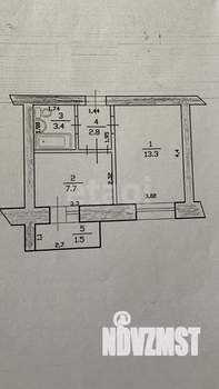 1-к квартира, вторичка, 27м2, 7/9 этаж