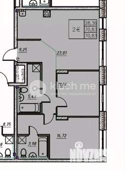 2-к квартира, сданный дом, 71м2, 3/7 этаж