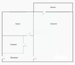 1-к квартира, вторичка, 31м2, 2/5 этаж