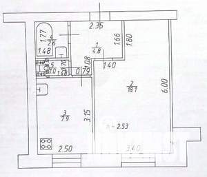 1-к квартира, вторичка, 34м2, 5/9 этаж