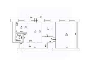 3-к квартира, вторичка, 65м2, 2/5 этаж