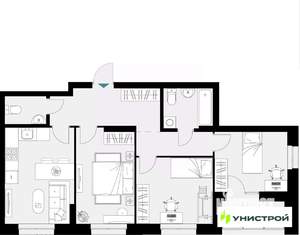 3-к квартира, вторичка, 73м2, 6/18 этаж