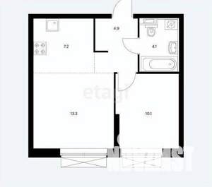 1-к квартира, вторичка, 40м2, 5/24 этаж