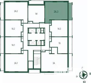 2-к квартира, вторичка, 59м2, 22/25 этаж