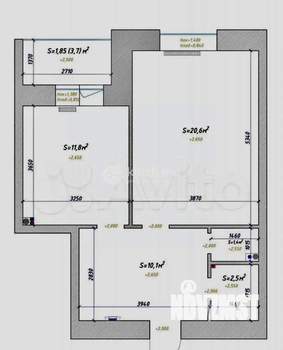1-к квартира, вторичка, 50м2, 8/10 этаж