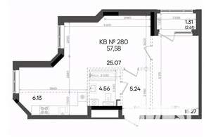 2-к квартира, вторичка, 58м2, 20/23 этаж