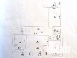 3-к квартира, вторичка, 69м2, 2/9 этаж