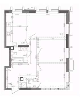 3-к квартира, вторичка, 78м2, 9/22 этаж