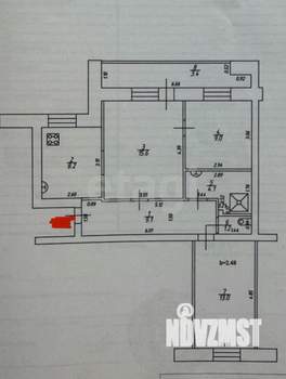 3-к квартира, вторичка, 61м2, 9/10 этаж