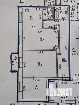 3-к квартира, вторичка, 74м2, 4/6 этаж