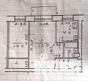 2-к квартира, вторичка, 44м2, 3/5 этаж