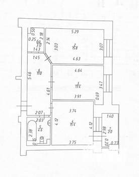 2-к квартира, вторичка, 65м2, 3/9 этаж