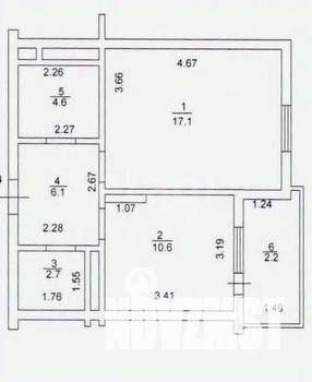 1-к квартира, вторичка, 43м2, 16/18 этаж