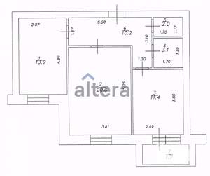 2-к квартира, вторичка, 61м2, 15/16 этаж