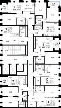 Студия квартира, строящийся дом, 32м2, 12/20 этаж