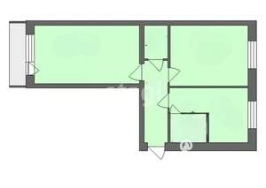 2-к квартира, вторичка, 51м2, 2/5 этаж