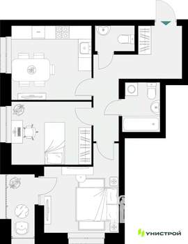 2-к квартира, вторичка, 56м2, 5/18 этаж