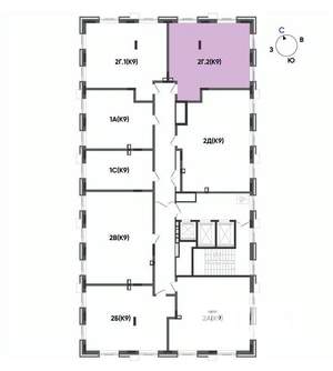 2-к квартира, вторичка, 54м2, 15/22 этаж