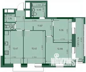 3-к квартира, вторичка, 73м2, 5/25 этаж
