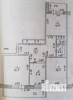 3-к квартира, вторичка, 71м2, 8/9 этаж