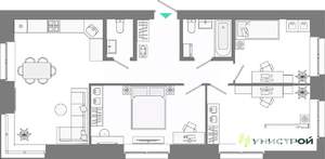 3-к квартира, вторичка, 74м2, 3/10 этаж