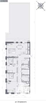 4-к квартира, строящийся дом, 179м2, 7/8 этаж