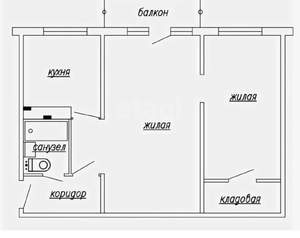 2-к квартира, вторичка, 41м2, 5/5 этаж