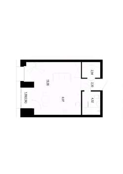 1-к квартира, вторичка, 37м2, 2/4 этаж