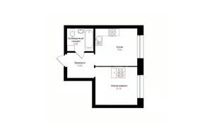 1-к квартира, вторичка, 35м2, 19/25 этаж