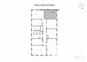 2-к квартира, вторичка, 47м2, 13/22 этаж