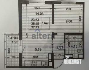 1-к квартира, вторичка, 38м2, 2/19 этаж