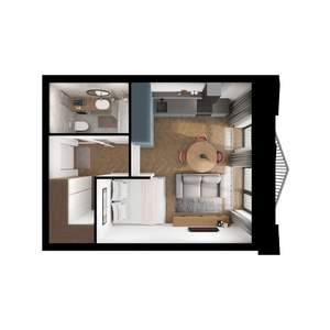 1-к квартира, вторичка, 33м2, 5/15 этаж