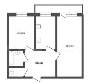 2-к квартира, вторичка, 51м2, 4/5 этаж