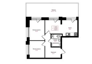 2-к квартира, вторичка, 49м2, 16/25 этаж