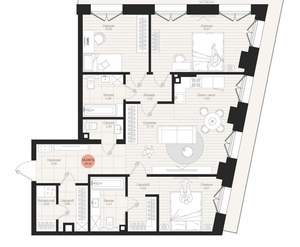 3-к квартира, вторичка, 101м2, 7/19 этаж