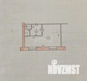 Студия квартира, вторичка, 24м2, 1/5 этаж
