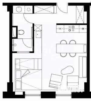 Студия квартира, вторичка, 9м2, 5/5 этаж