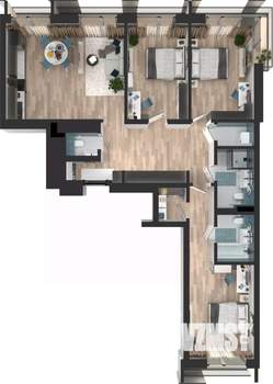 3-к квартира, вторичка, 103м2, 4/10 этаж